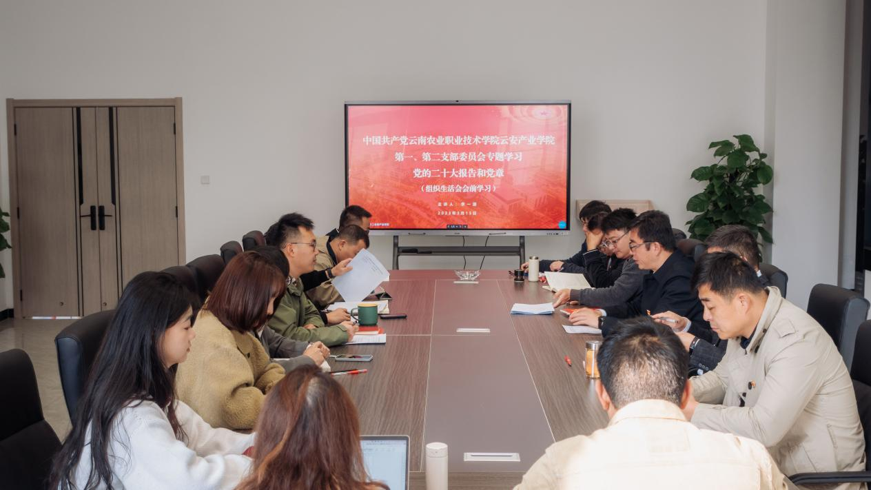 积极做好2022年度组织生活会前准备 专题学习党的二十大报告和党章 ——云安产业学院党总支书记面向第一、第二党支部全体党员讲党课
