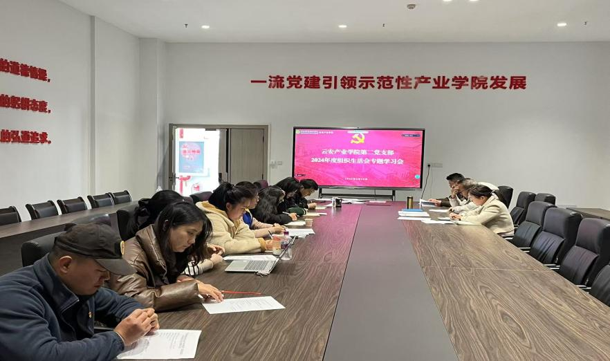 云安产业学院党总支下设两个党支部召开2024年度组织生活会和民主评议党员